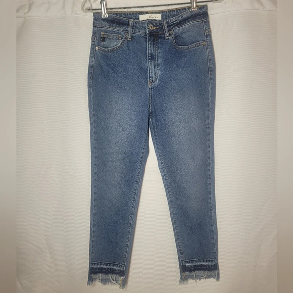 KanCan High Rise Distressed Raw Hem Skinny Jeans KC8419D cut 5937 - Picture 1 of 11